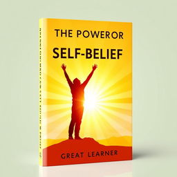An empowering book cover design for 'The Power of Self-Belief' by Great Learner