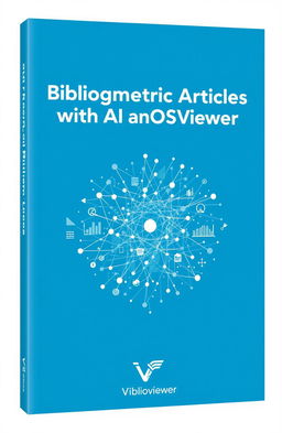 A book cover design for a publication about creating bibliometric articles using AI and VOSviewer