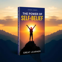 An eye-catching book cover design for 'The Power of Self-Belief' by Great Learner