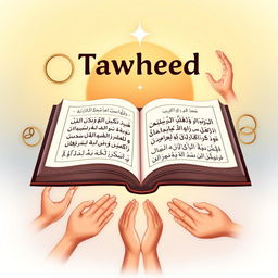 An educational illustration depicting the fundamentals of Tawheed (the concept of monotheism in Islam)