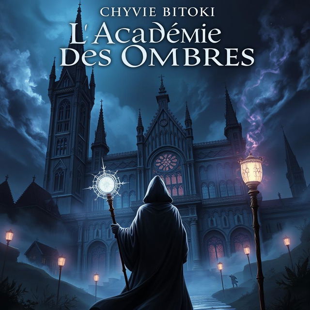 A fantasy novel cover for Chyvie BITOKI's 'L'Académie des Ombres'