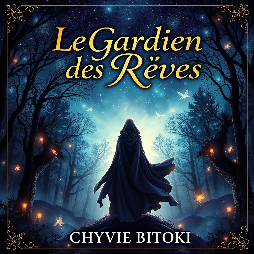 A captivating fantasy book cover for "Le Gardien des Rêves" by Chyvie BITOKI