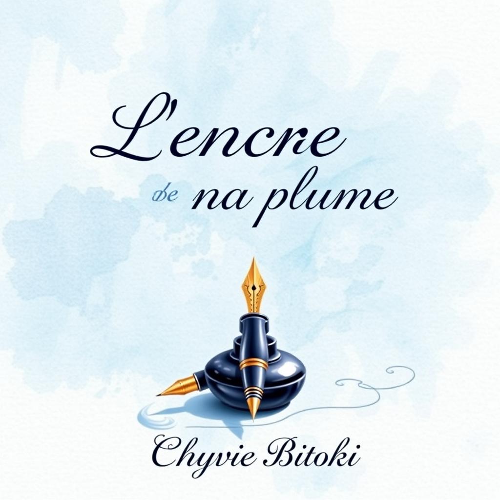 Cover design for a collection of poems by Chyvie Bitoki titled 'L'encre de ma plume'