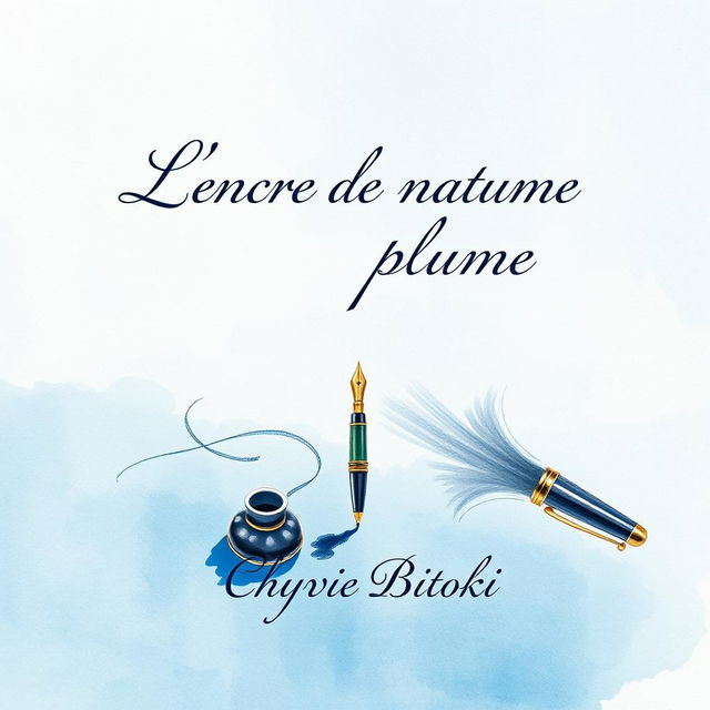 Cover design for a collection of poems by Chyvie Bitoki titled 'L'encre de ma plume'