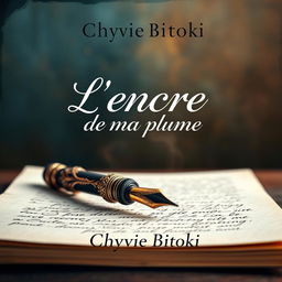 Cover design for a collection of poems by Chyvie Bitoki titled 'L'encre de ma plume'