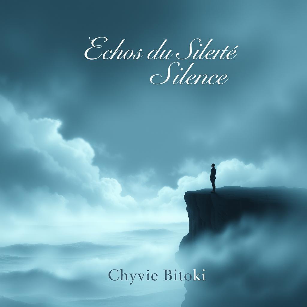 A captivating book cover design for a collection titled 'Échos du Silence' by Chyvie Bitoki