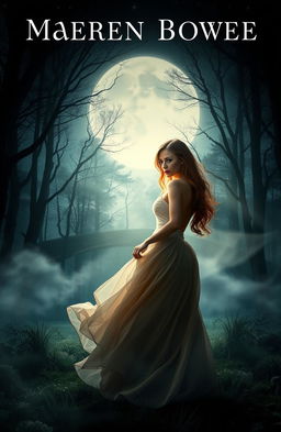 A captivating book cover design featuring a mysterious and romantic atmosphere