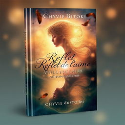 A captivating book cover for a collection of songs by Chyvie Bitoki titled 'Reflet de l'âme'