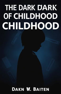 A somber and thought-provoking book cover design showing a shadowy silhouette of a child against a dark background, symbolizing the theme of drug abuse