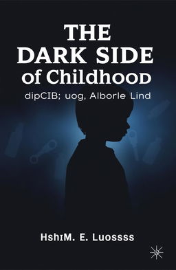 A somber and thought-provoking book cover design showing a shadowy silhouette of a child against a dark background, symbolizing the theme of drug abuse