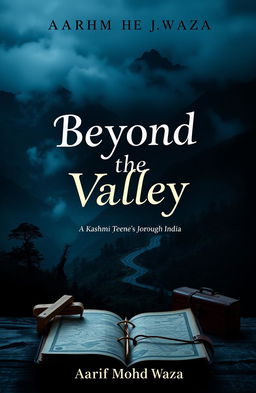 A captivating book cover design representing a Kashmiri boy's travel journey through India, without showing any characters