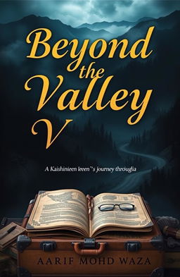 A captivating book cover design representing a Kashmiri boy's travel journey through India, without showing any characters