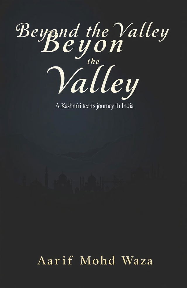 A book cover depicting the theme of a Kashmiri boy's travel story throughout India, showcasing the joys and challenges he faces without including any boy in the imagery