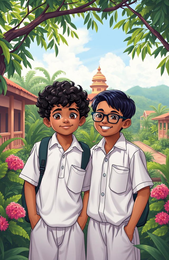 A heartwarming story about two Sri Lankan school boys navigating friendship, adventures, and cultural experiences in their school life