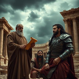 A dramatic scene set in the kingdom of Israel depicting betrayal