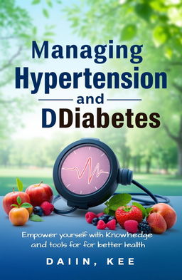 An ebook cover titled 'Managing Hypertension and Diabetes: Your Essential Guide to a Healthier Life