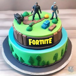 A budget-friendly, easy-to-bake Fortnite-inspired cake