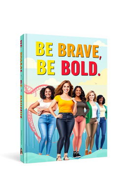 A vibrant, inspiring book cover design that captures the essence of bravery and confidence
