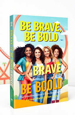 A vibrant, inspiring book cover design that captures the essence of bravery and confidence