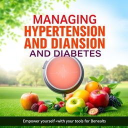 An ebook cover titled 'Managing Hypertension and Diabetes: Your Essential Guide to a Healthier Life