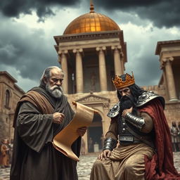 A dramatic scene depicting betrayal in the kingdom of Israel