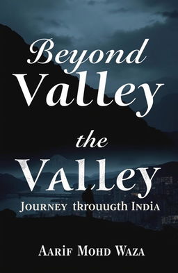 A dark and serious book cover depicting a Kashmiri teen traveling outside of Kashmir for the first time