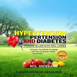 An ebook cover for 'Managing Hypertension and Diabetes: Your Essential Guide to a Healthier Life' by Ismail Hossain