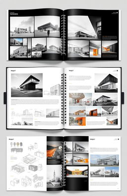 A visually stunning architecture internship portfolio showcasing innovative design projects and sketches