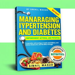 An e-book cover for 'Managing Hypertension and Diabetes' by ISMAIL MASUD, focusing on empowerment and actionable advice