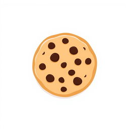 A simple and clean 2D graphic design icon representing a cookie