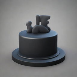 A minimalist, 32k HD image of a single-tier, circular Fortnite-inspired cake