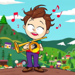 A cartoon character inspired by Sophie Gray from a fun, comedic animation-style show like South Park