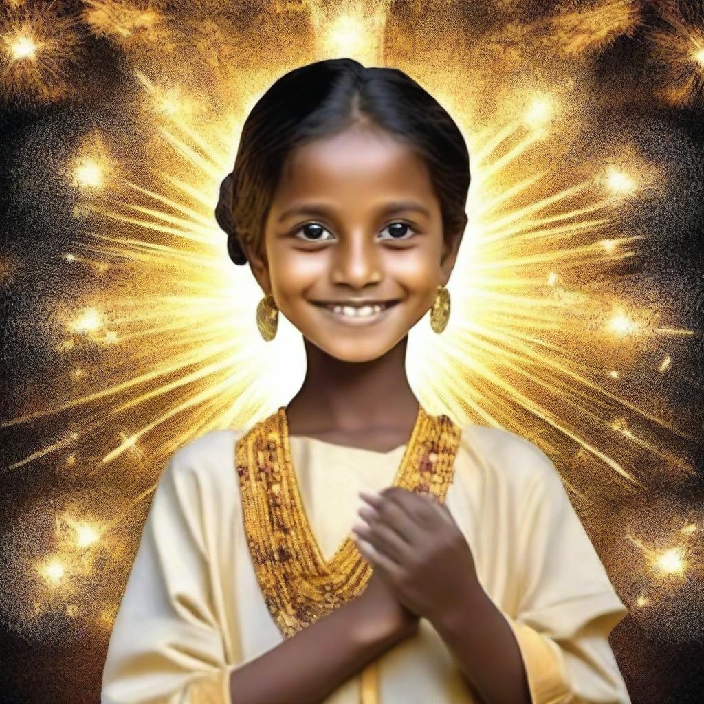 Generate an image of a harmonious human figure embodying qualities such as kindness, intelligence, and creativity, sparkled with universally admired attributes like generosity and bravery