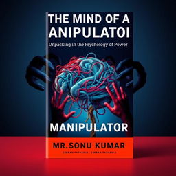 A visually striking book cover design titled 'The Mind of a Manipulator: Unpacking the Psychology of Power' by Mr