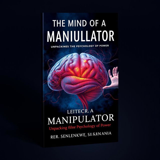 A visually striking book cover design titled 'The Mind of a Manipulator: Unpacking the Psychology of Power' by Mr