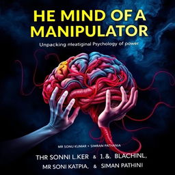 A visually striking book cover design titled 'The Mind of a Manipulator: Unpacking the Psychology of Power' by Mr