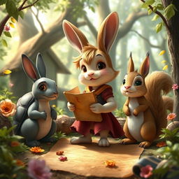A whimsical tale about a small village hidden in a lush, enchanted forest where the animals can speak