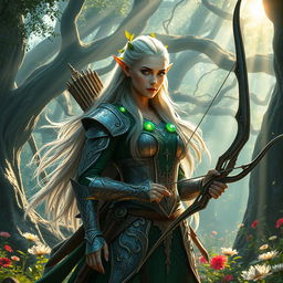 A breathtaking fantasy scene inspired by the world of "The Last Kingdom" with an elven twist