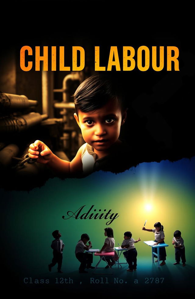 A striking and thought-provoking cover design for an ASL project on child labour