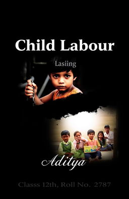 A striking and thought-provoking cover design for an ASL project on child labour