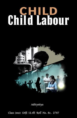 A striking and thought-provoking cover design for an ASL project on child labour