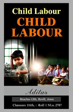 A striking and thought-provoking cover design for an ASL project on child labour