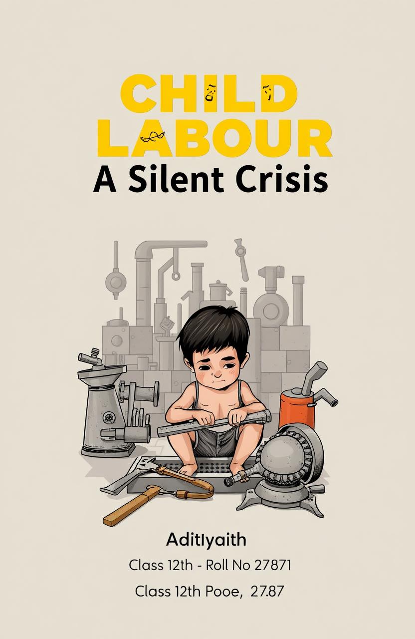 A creative cover design for an ASL project on child labour