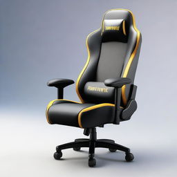 An epic, Fortnite inspired gaming chair in a product editorial style, modeled with high-end 32K HD textures and attention to detail