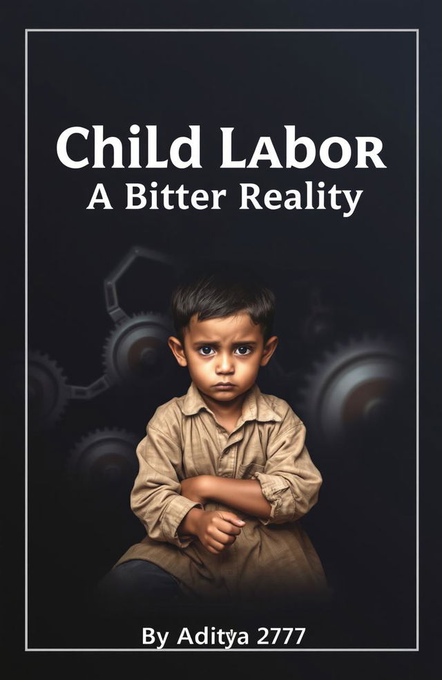 A powerful and thought-provoking cover design for an ASL project on child labor