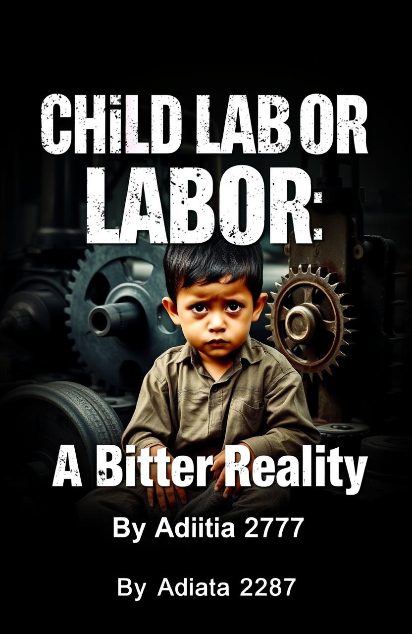 A powerful and thought-provoking cover design for an ASL project on child labor