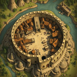 A highly detailed map of South Neverwinter, showcasing its iconic stone wall and sewer entrance