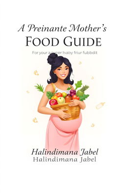 A captivating book cover design for 'A Pregnant Mother's Food Guide for a Super Healthy Baby' by Halindimana Jabel