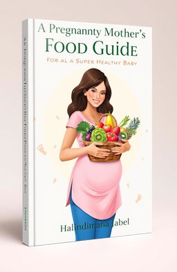 A captivating book cover design for 'A Pregnant Mother's Food Guide for a Super Healthy Baby' by Halindimana Jabel