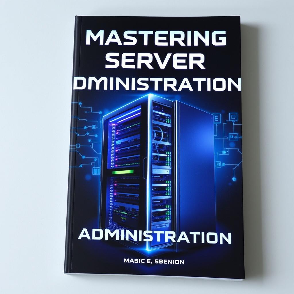 A striking book cover design for a server administration manual